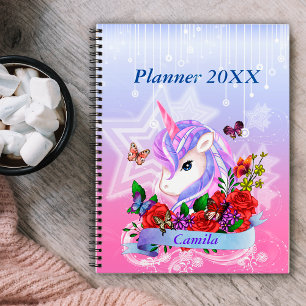 Enchanter Unicorne, papillons et Roses customisés