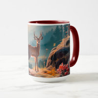 Enchanting Autumn Deer Forest Scene Design