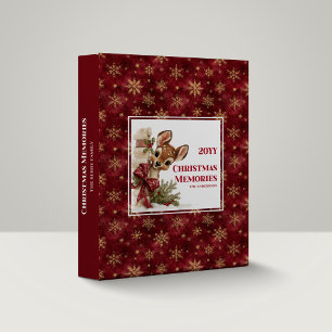 Enchanting Baby Deer Holiday Keepsake Album Binder