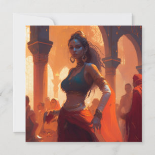 Enchanting belly dancer card