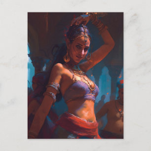 Enchanting belly dancer postcard