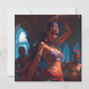 Enchanting belly dancer postcard