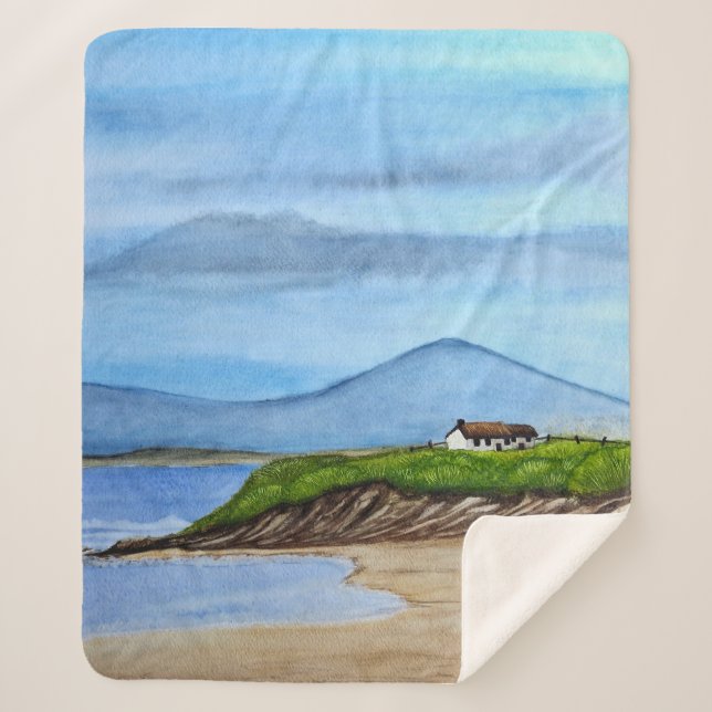Enchanting Bluff by the Sea  Sherpa Blanket (Front)