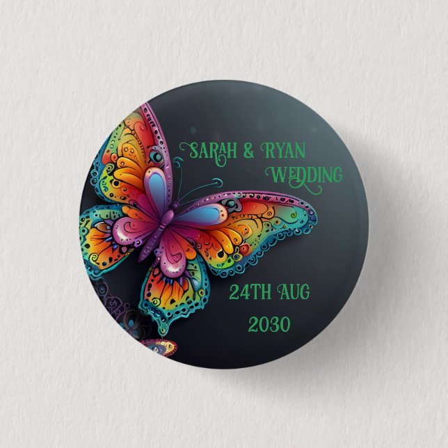 Enchanting Butterfly Bliss  1 Inch Round Button (Front)