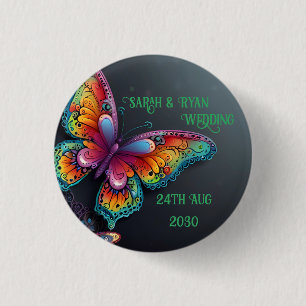 Enchanting Butterfly Bliss 1 Inch Round Button