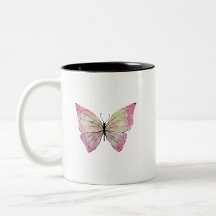 "Enchanting Butterfly Bliss: Customizable Coffee M Two-Tone Coffee Mug