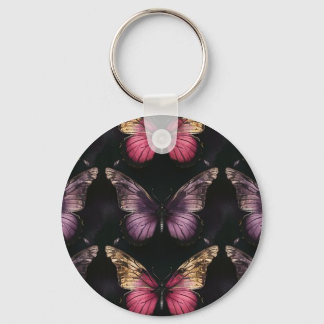 Enchanting Butterfly Pattern Keychain (Front)