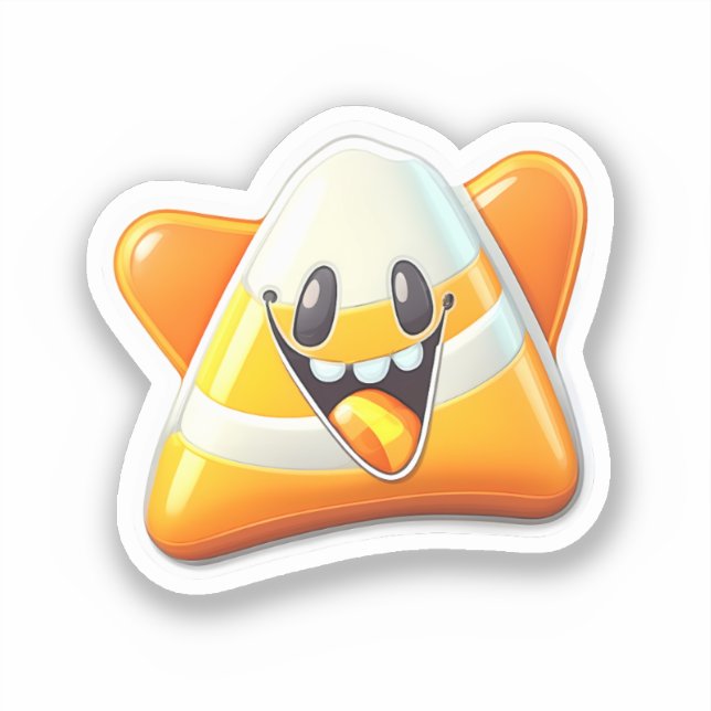 Enchanting Candy Corn Smile Sticker (Front)