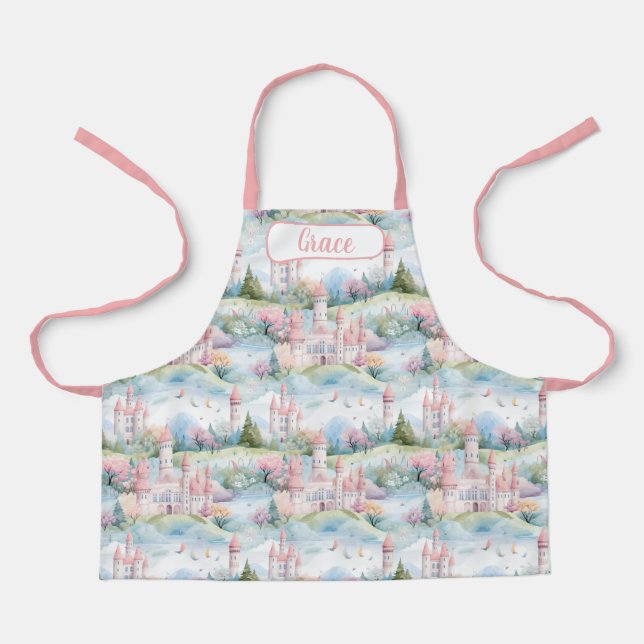 Enchanting Castle Landscape - Customized Apron (Front)