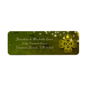Enchanting Celtic Clover and String Lights Address