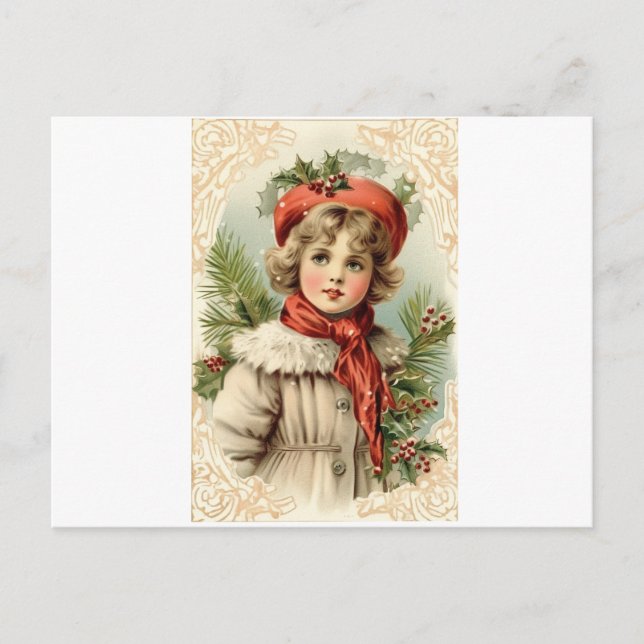 Enchanting Child Holiday Postcard (Front)