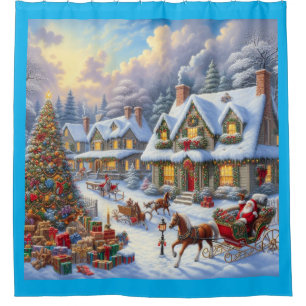 Enchanting Christmas Village Scene