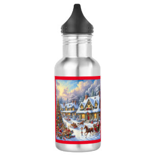 Enchanting Christmas Village Scene 532 Ml Water Bottle