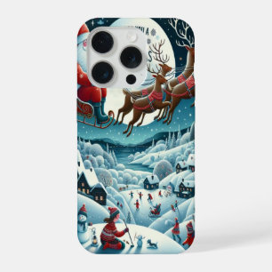 Enchanting Christmas Winter Village Wallpaper 2025 iPhone 15 Pro Case