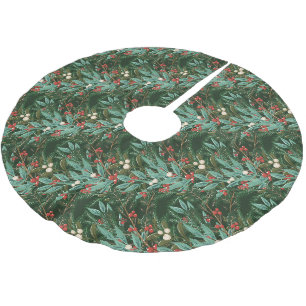 Enchanting Classic Elegance Christmas Holiday Brushed Polyester Tree Skirt