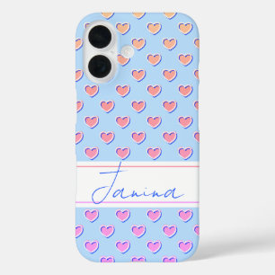 Enchanting Colors Custom Name Template Light Blue  iPhone 16 Case