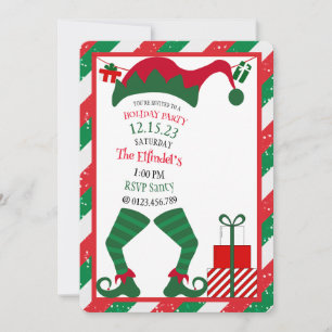 Enchanting Cute Elf Holiday Party Invitation