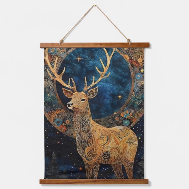 Enchanting Deer Art  Hanging Tapestry (Front)