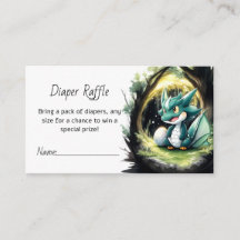 Enchanting Dragon Baby Shower Diaper Raffle