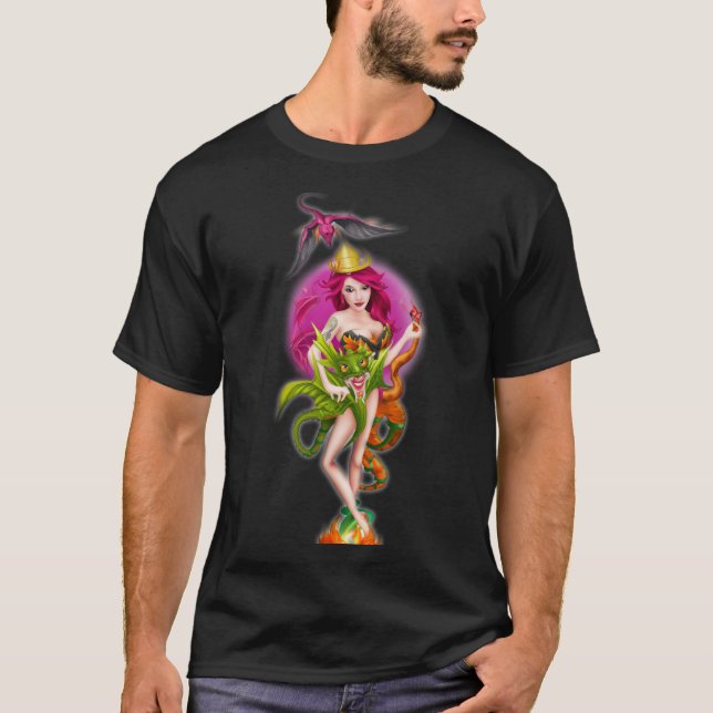 Enchanting Dragon Princess Shirt - Customizable (Front)