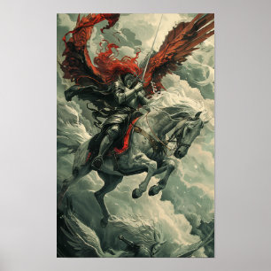 Enchanting Dragon Rider Fantasy Poster