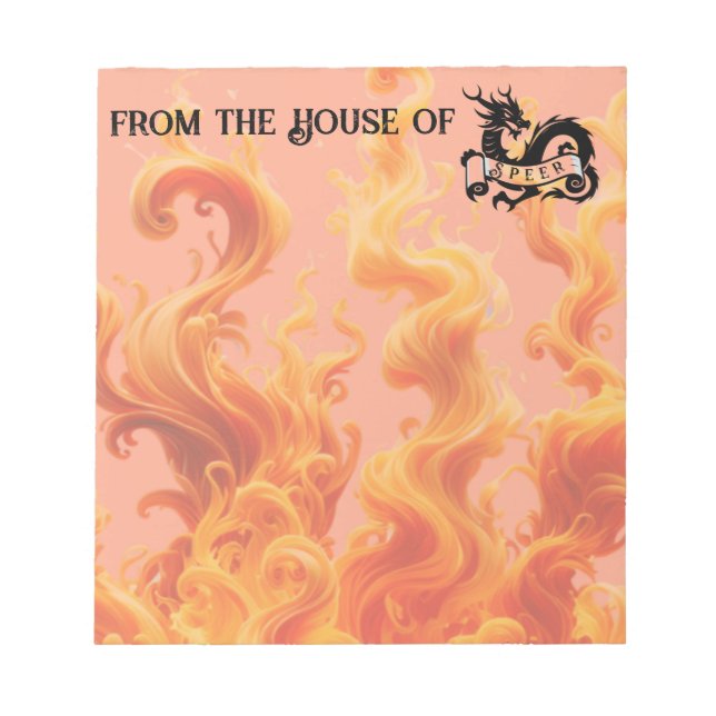 "Enchanting Dragon Stationary for Fantasy Lovers Notepad (Front)