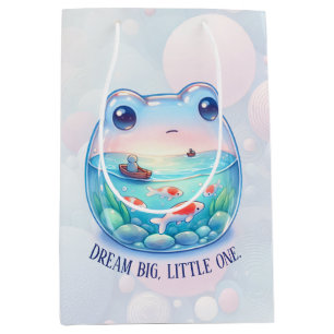 Enchanting "Dream Big, Little One" - Frog -  Medium Gift Bag