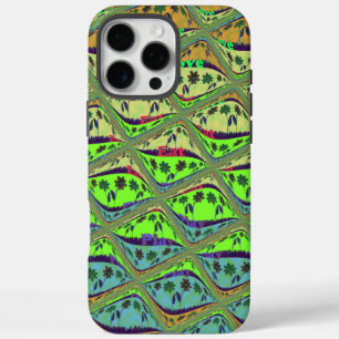 Enchanting Eclectic Garden Chequered Floral Beauty iPhone 16 Pro Max Case