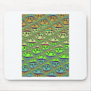 Enchanting Eclectic Garden Chequered Floral Beauty Mouse Pad