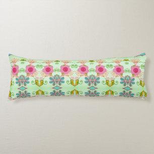 Enchanting Eclectic Garden: Diverse Floral Beauty Body Pillow