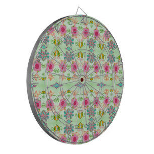 Enchanting Eclectic Garden: Diverse Floral Beauty Dartboard