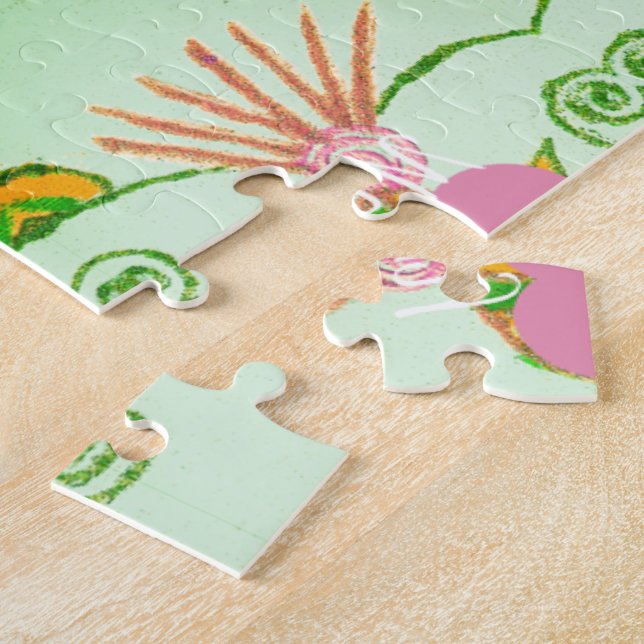 Enchanting Eclectic Garden: Diverse Floral Beauty Jigsaw Puzzle (Side)