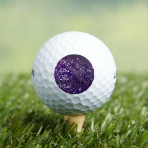 Enchanting Elegance: The Purple Sparkle Butterfly  Golf Balls