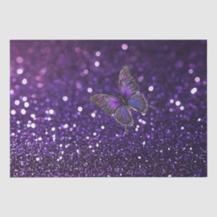 Enchanting Elegance: The Purple Sparkle Butterfly  Tissue Paper