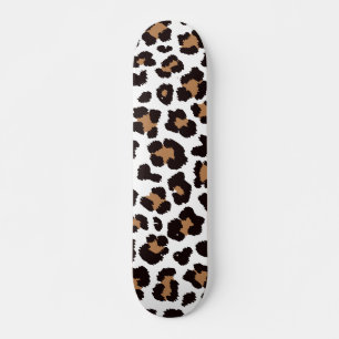 Enchanting Elegant Natural Leopard Patterns Skateboard