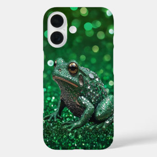 Enchanting Emergence: The Green Sparkle Frog  iPhone 16 Case