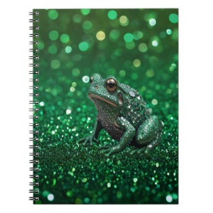 Enchanting Emergence: The Green Sparkle Frog Notebook