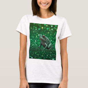 Enchanting Emergence: The Green Sparkle Frog T-Shirt