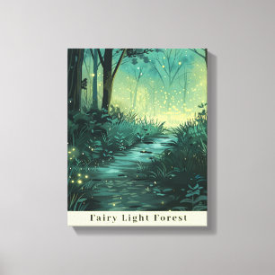Enchanting Fairy Light Forest Canvas Print