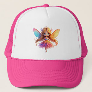 Enchanting Fantasy Fairy with Colourful Wings Trucker Hat