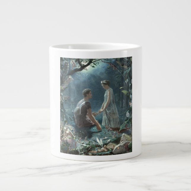 Enchanting Fantasy World A Midsummer Night's Dream Large Coffee Mug (Front)
