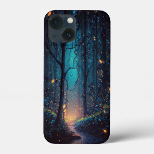 Enchanting Fireflies Illuminate Mystical Forest iPhone 13 Mini Case