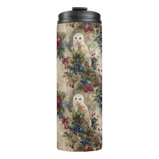 Enchanting Floral Owl Thermal Tumbler