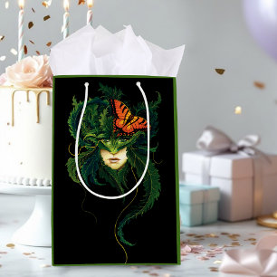 Enchanting Forest Dryad Woman Butterfly Fantasy Medium Gift Bag