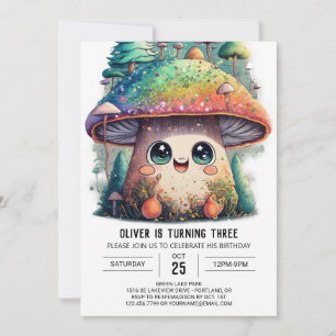 Enchanting Fungi Fantasy Birthday Invitation
