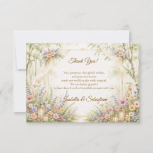 Enchanting Garden Wedding Thank You Card