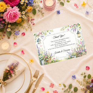 Enchanting Garden Wedding Thank You Card