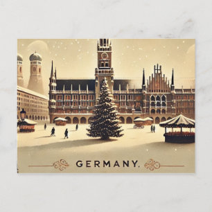 Enchanting German Christmas Design – Nostalgic Holiday Postcard