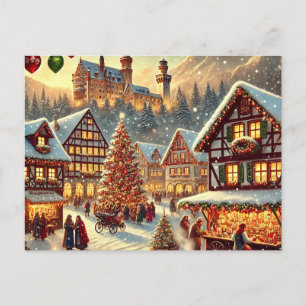 Enchanting German Christmas Design – Nostalgic Holiday Postcard