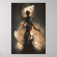Enchanting Glowing Horror Fairy Abstract
